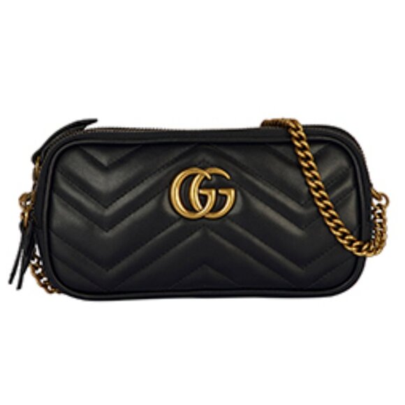Gucci Marmont Leather Shoulder Bag 699-080625 - Picture 1 of 15
